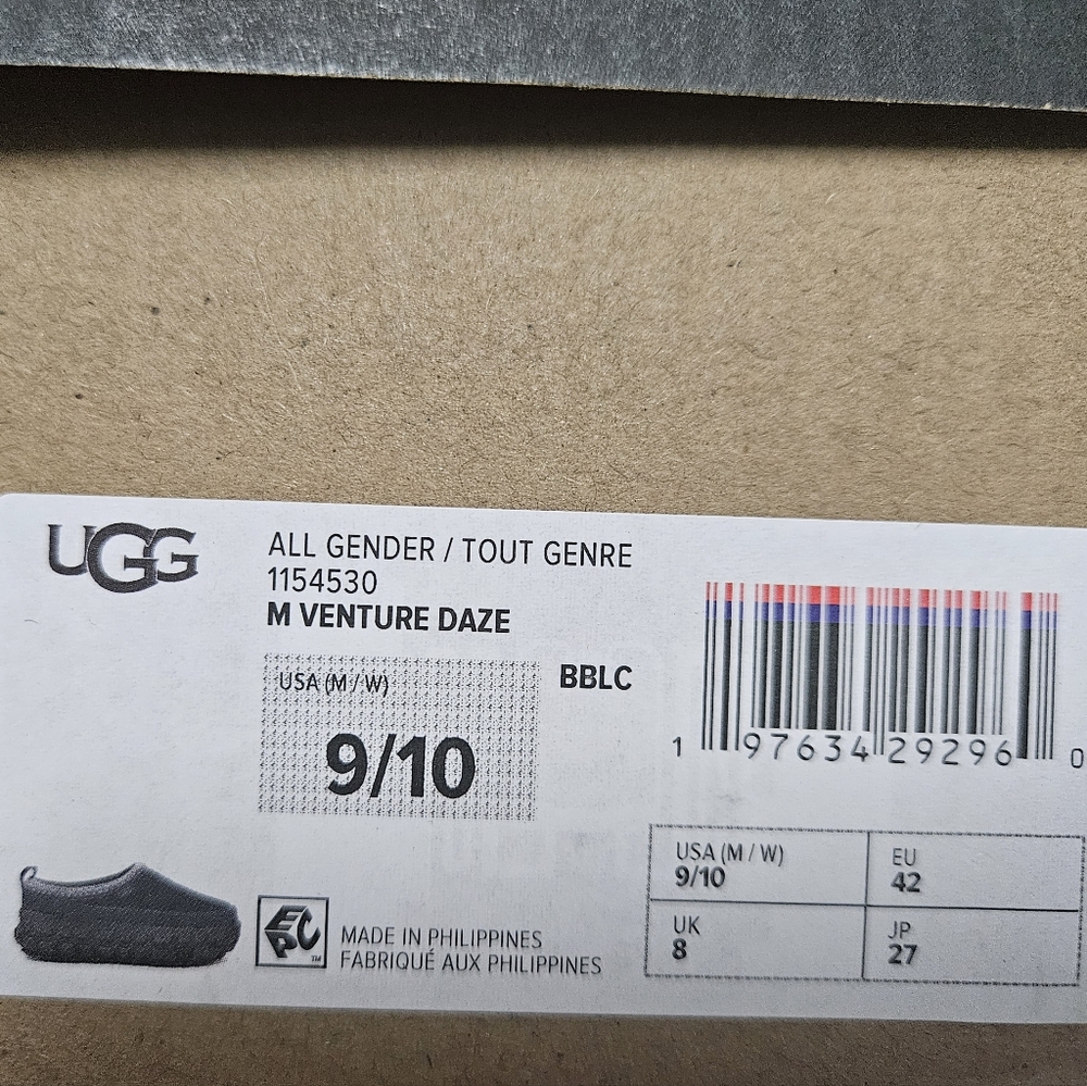 UGG Black and Gray Slip-On Loafers - Picture 7 of 8